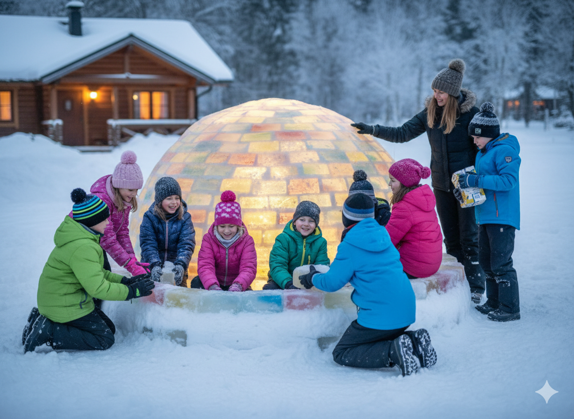 DIY: Kolorowe lodowe igloo – hit kreatywnych półkolonii zimowych!